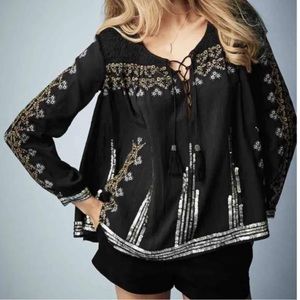 Kate Moss For Topshop Sequin Boho Tunic Top